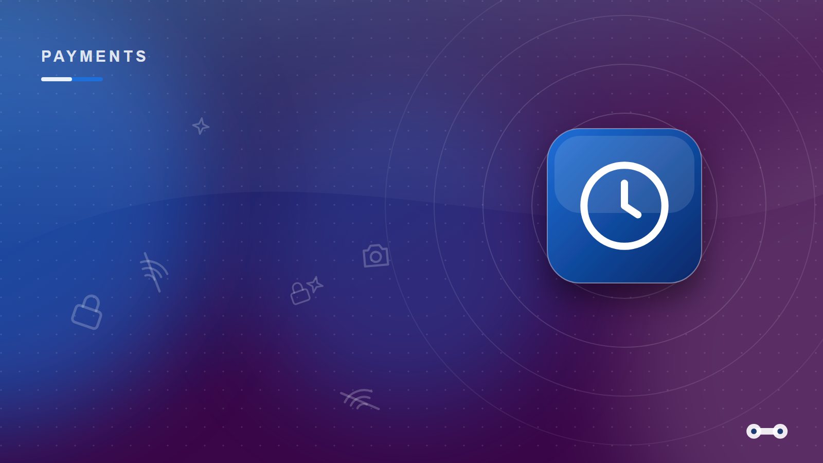 Glossy blue cover art with a clock icon for a guide to chasing late payments politely