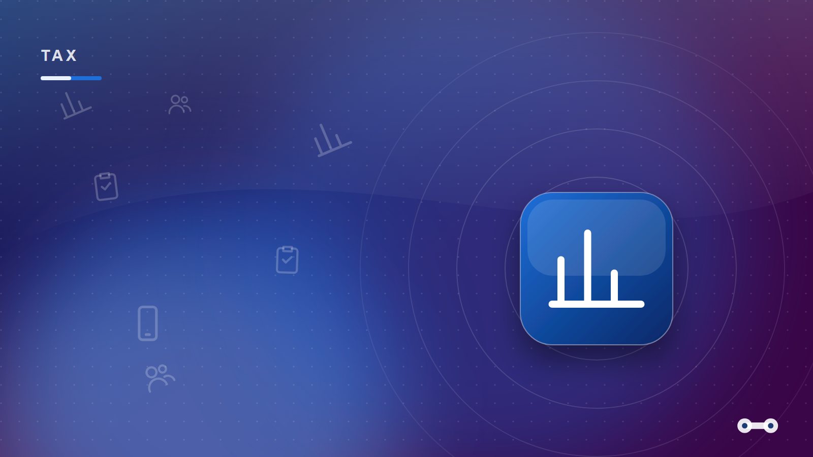 Glossy blue cover art with a chart icon for a plain-English guide to Making Tax Digital for VAT