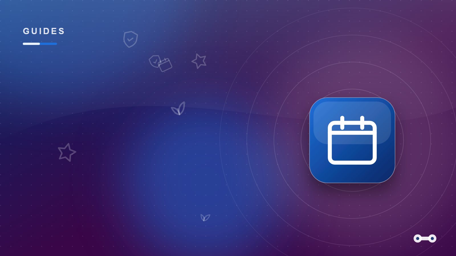 Glossy blue cover art with a calendar icon for a guide to moving a trade business from a notebook to an app in an afternoon