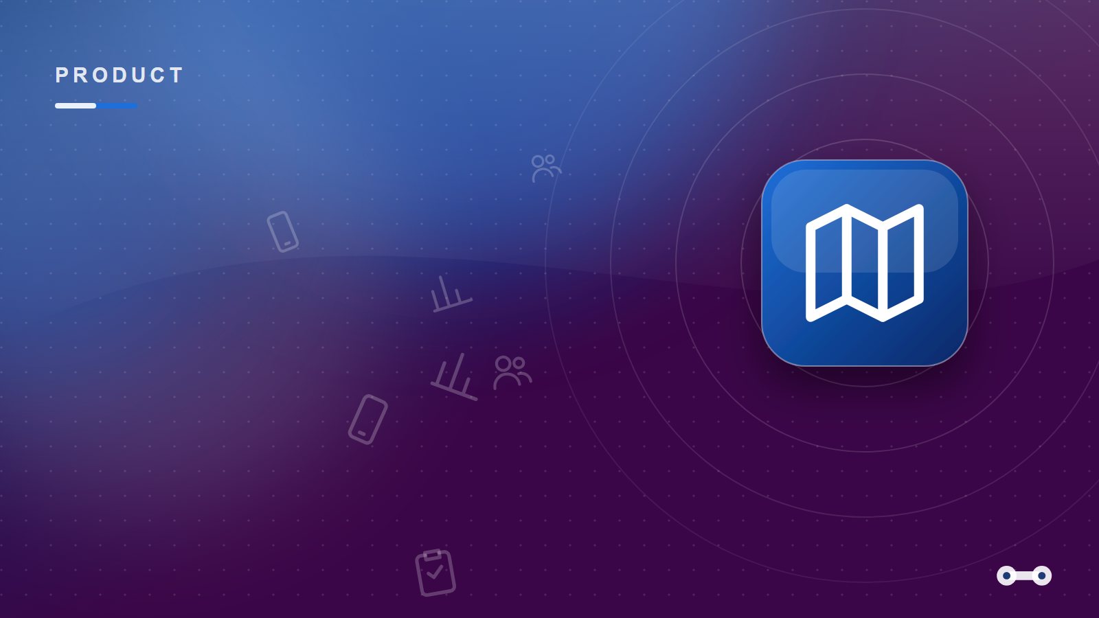 Glossy blue cover art with a map icon for a post on van tracking without the hardware