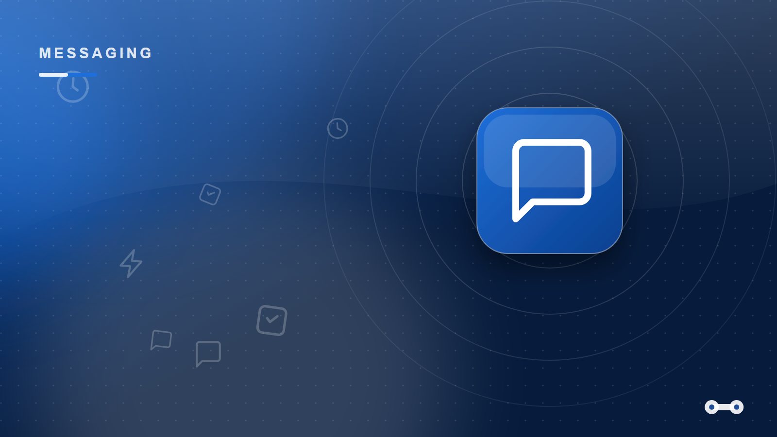 Glossy blue cover art with a chat bubble icon for a guide to the 'we're coming tomorrow' reminder text