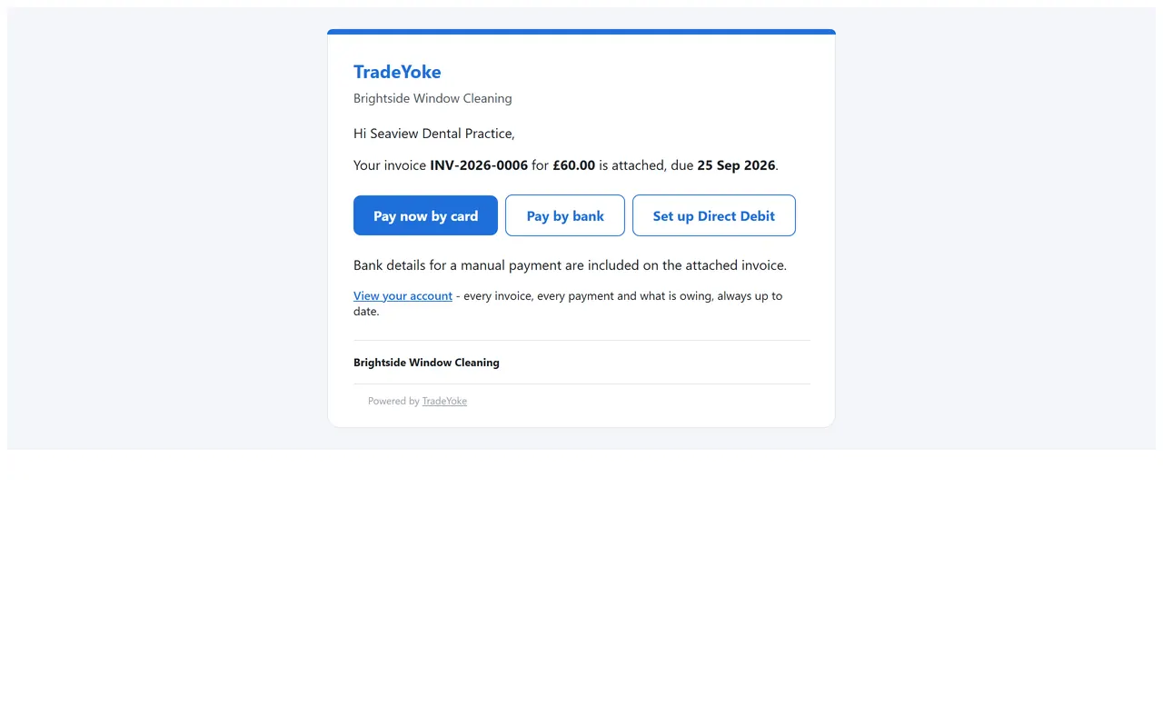 Email templates in TradeYoke